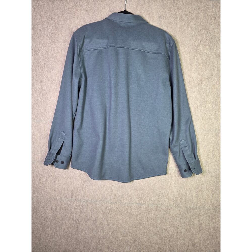 BYLT Utility Premium Basics Men's light Blue Button Down Shirt Jacket Shacket L - Picture 8 of 10